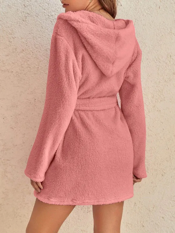 Trendy Hooded Bathrobe for Cozy Days at Home