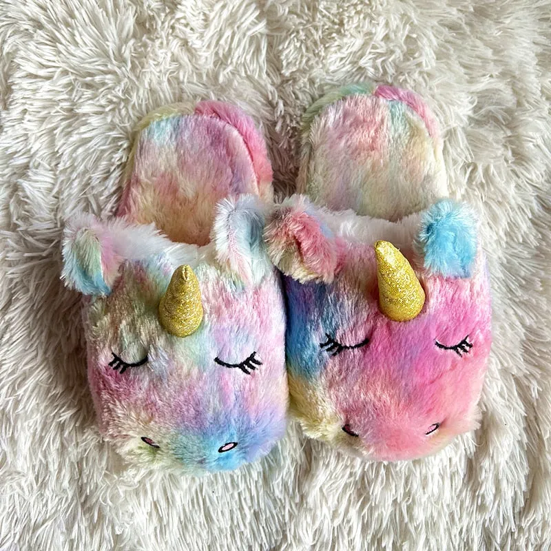 Womens Animal Fluffy Slippers