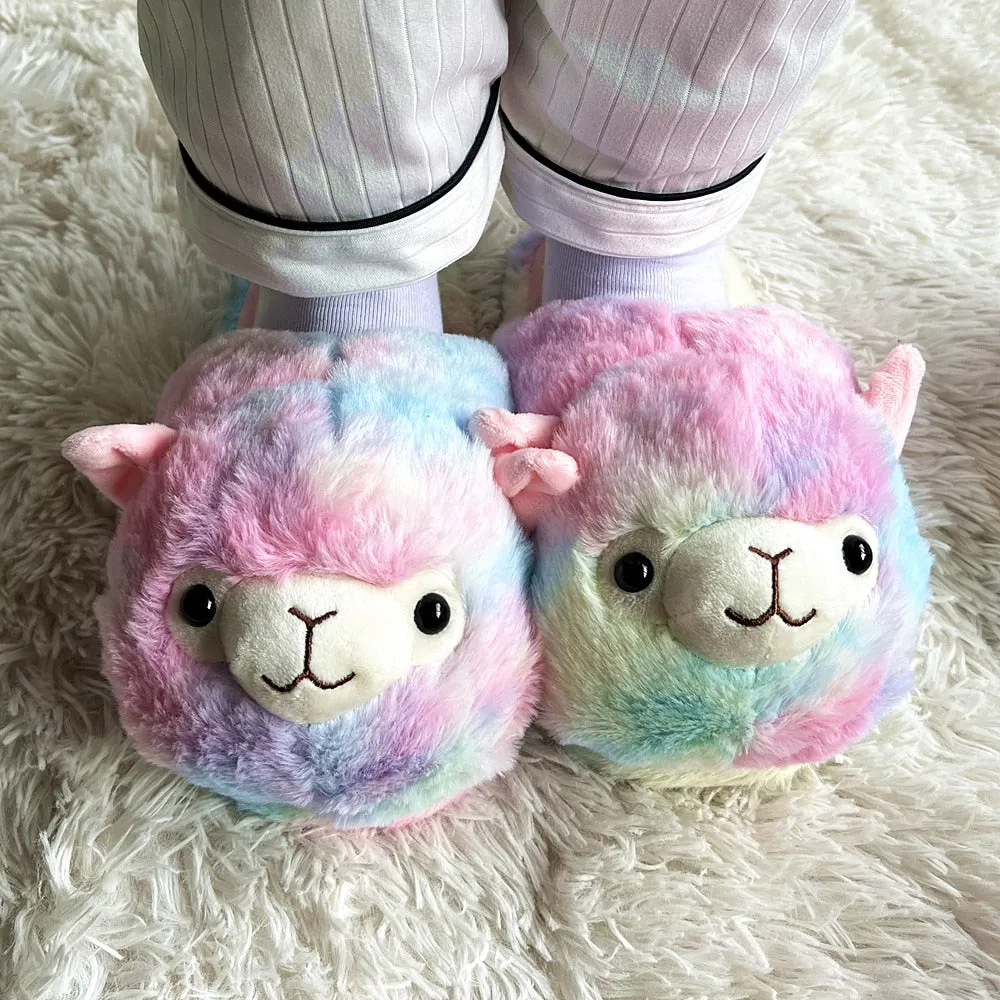 Womens Animal Fluffy Slippers