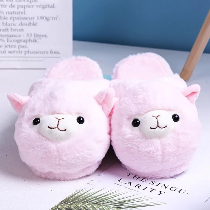 Womens Animal Fluffy Slippers