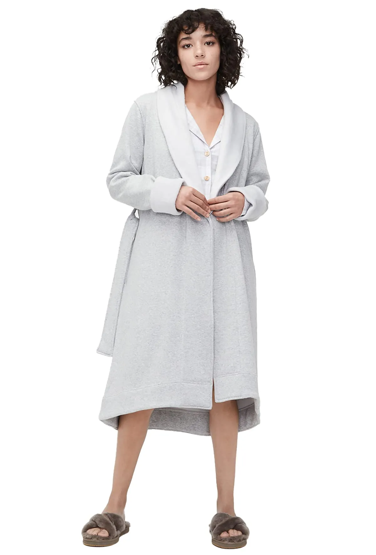 Women's Apparel UGG DUFFIELD II Shawl Collar Robe 1095612 SEAL HEATHER