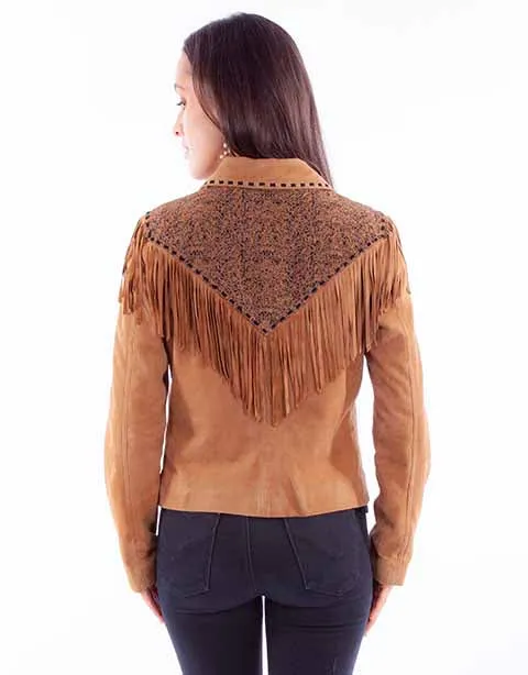 Women's Leather Jacket Collection Suede: Scully Western Fringe Zip Front