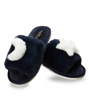 Women's Star and Moon Plush Slippers