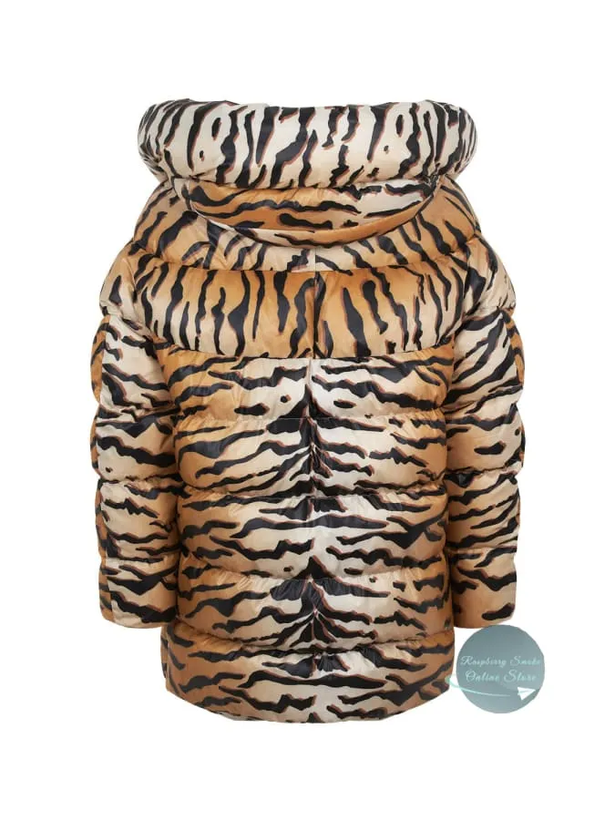 Women's Tiger Print Puffer Coat